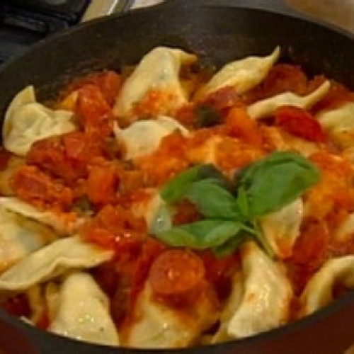 Tortellonis de cerdo a la portuguesa