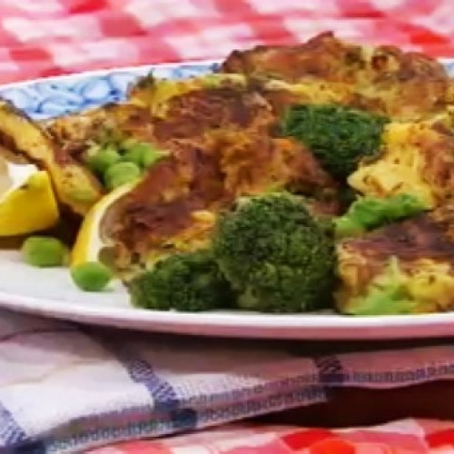 Tortilla de arroz y brócoli