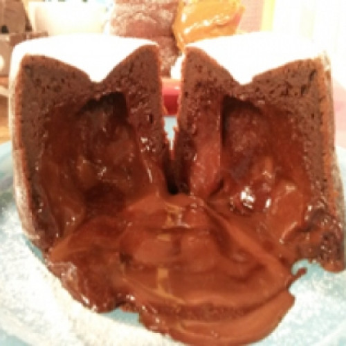 Tremendo volcán de chocolate en 5 pasos