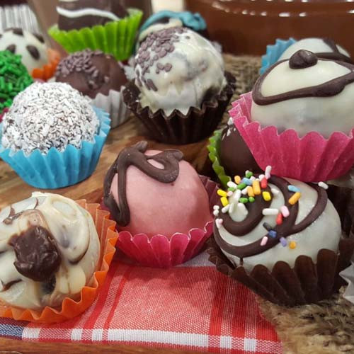 Trufas coloridas sin gluten