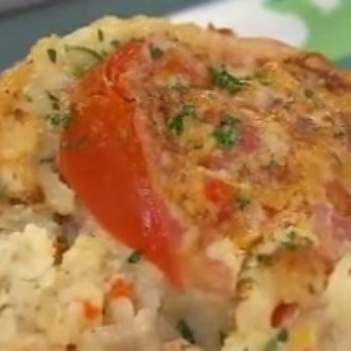 Una opción diferente: arroz gratinado con atún!