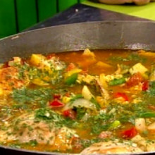Arroz amarillo con pollo