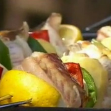 Brochettes de pescado