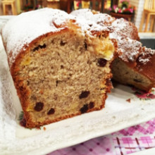 Budín húmedo de naranjas y bananas