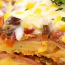 Lasagna de polenta reciclada