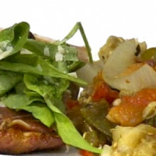Matambre tiernizado con vegetales al rescoldo