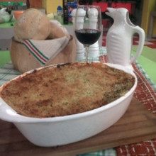 Milanesas arrolladas al gratén