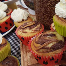 Muffins marmolados de crema de avellanas