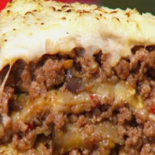 Pastel de berenjenas a la griega al horno de barro