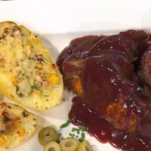 Punta de espalda rellena con papas rellenas