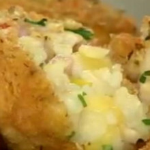 Rápidas croquetas con salpicón de arroz.