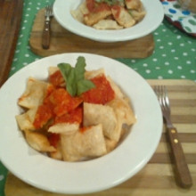 Ravioles fritos de chivito