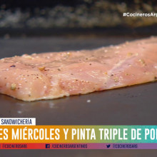 Sándwich triple de pollo