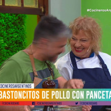Pollo envuelto en panceta con ensalada de higos