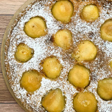 TARTA DE PERAS EN ALMÍBAR DE NARANJAS