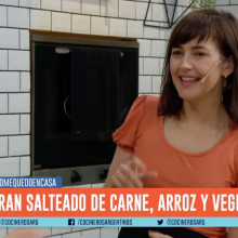 SALTEADO DE CARNE, VERDURAS Y ARROZ