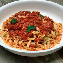 FIDEOS A LA CHITARRA CON SALSA