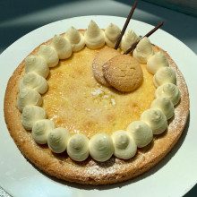 TARTA DE DURAZNO Y SOUFFLE DE NARANJAS