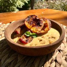 POSTRE CON FRUTAS DE ESTACIÓN A LA CHAPA