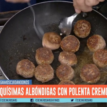 ALBÓNDIGAS CON POLENTA