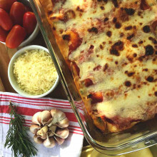 CANELONES RELLENOS DE RICOTA Y ESPINACA