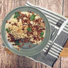 COLIFLOR ASADO CON BABA GANUSH