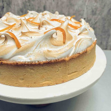 TARTA DE MANGO, MARACUYÁ Y MERENGUE