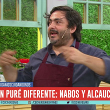 BIFE ANCHO CON SALSA DE SÉSAMO, PURÉ DE NABOS Y ALCAUCILES