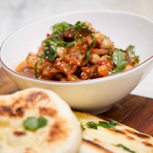 GUISO DE BERENJENAS Y GARBANZOS CON PAN NAM