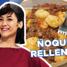 ÑOQUIS DE PAPA RELLENOS DE MOZZARELLA CON SALSA BOLOGNESA