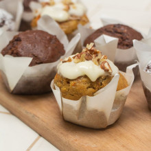 MUFFINS DE ZANAHORIA Y DE ZUCCHINI CON CACAO