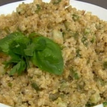 Risotto light de quinoa y zucchini