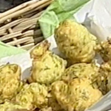 Torrejas de espinaca y verduras