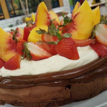 Torta frutal de chocolate sin harina