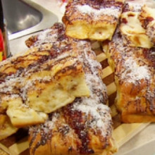 Trenza de pastelera, membrillo y dulce de leche