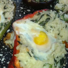 Vegetales rellenos de risotto
