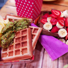 Waffles integrales dulces y salados