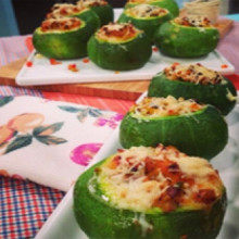 Zapallitos rellenos con vegetales